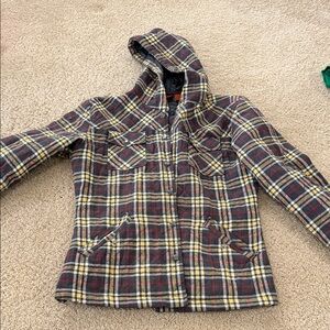 TILT Gray and Red Plaid Jacket